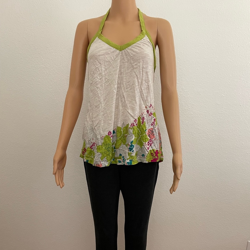 Lux Springtime Floral Halter Top